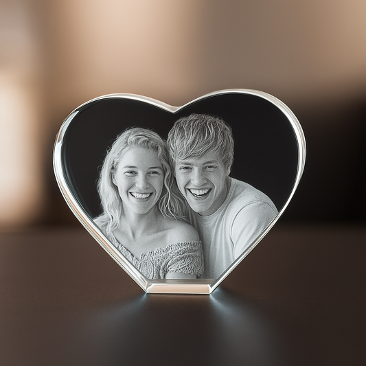 Hjerte formet krystall 3 typer.