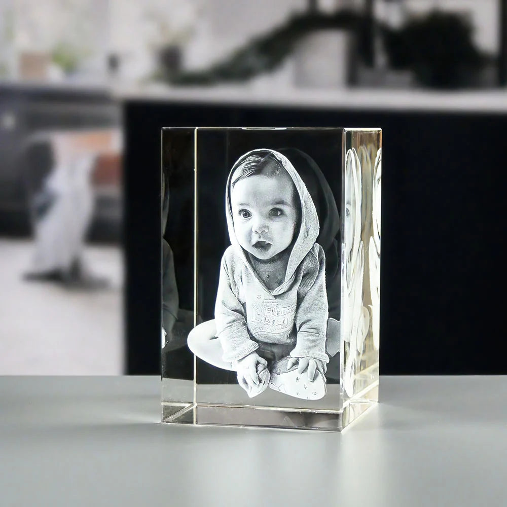 Krystallkube til  8x5x5 cm med ditt bilde