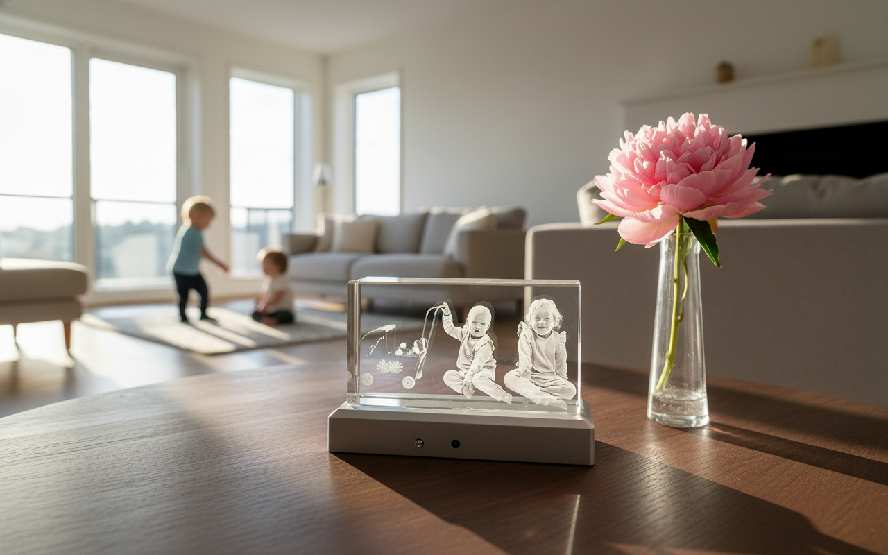 Krystall kube 13x7x6 cm TOMT