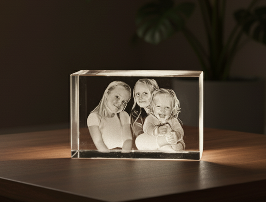 Krystallkube til  8x5x5 cm med ditt bilde