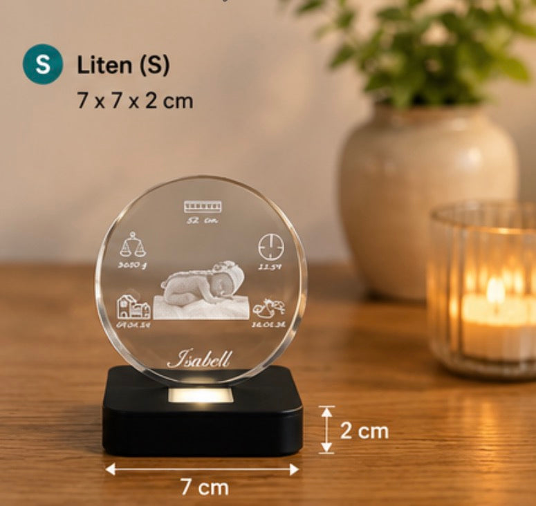 LED-lysbase S – 7 × 7 cm