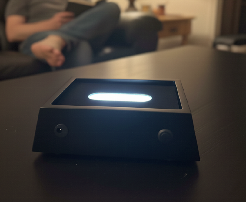 Lysbase med 1 LED stipe  13x9 cm -perfekt for større krystaller