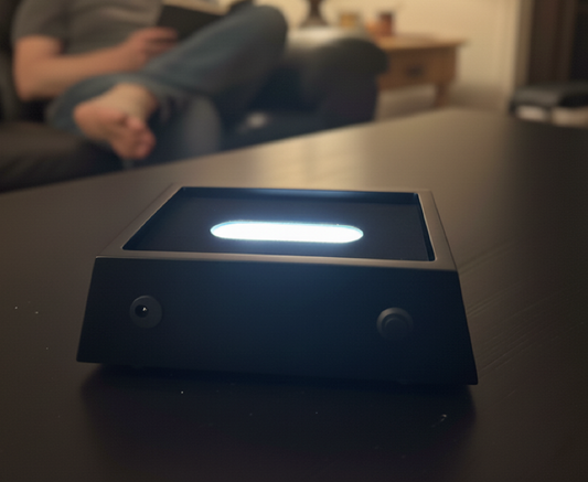 Lysbase med 1 LED stipe  13x9 cm -perfekt for større krystaller