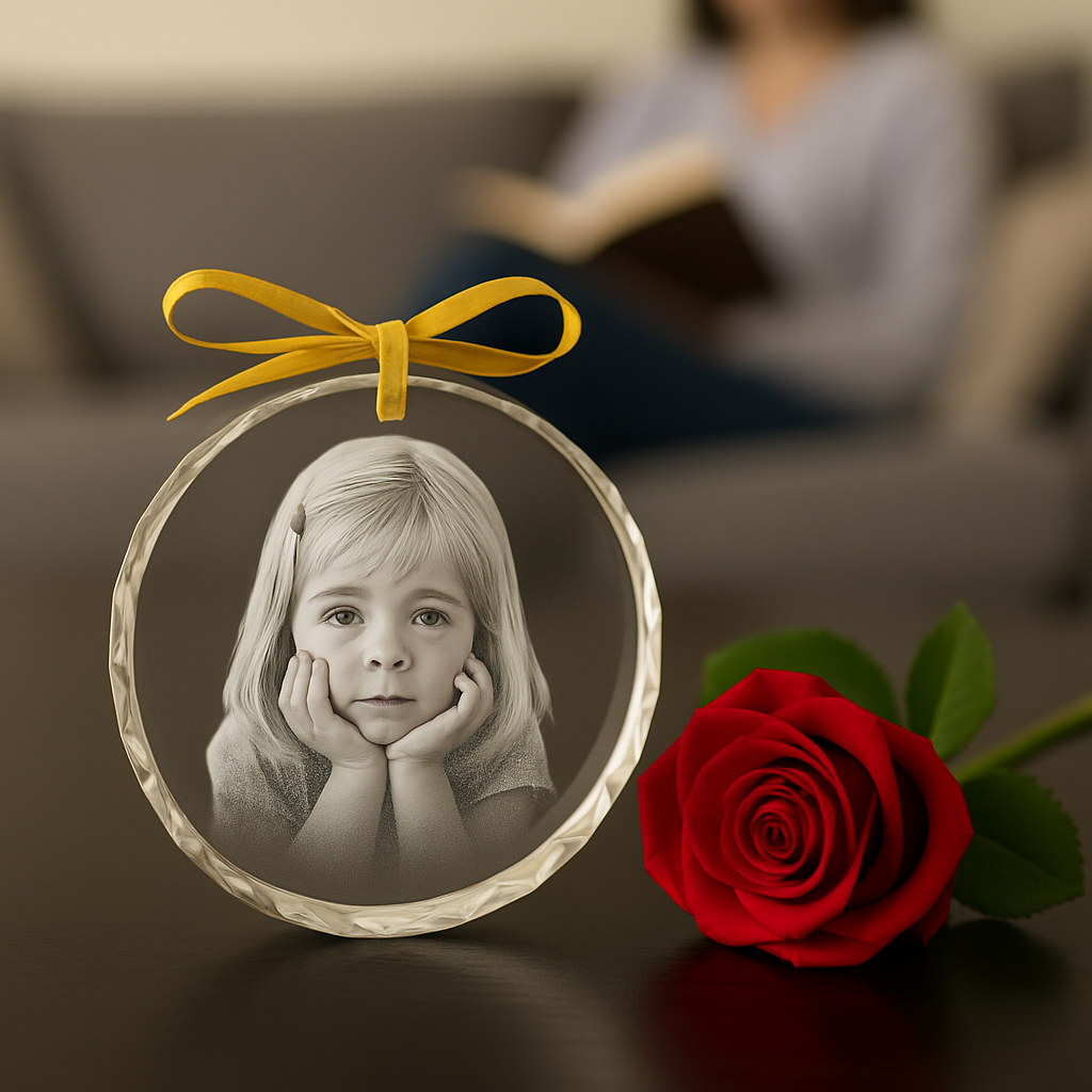 3D-gravert bil i personlig krystall