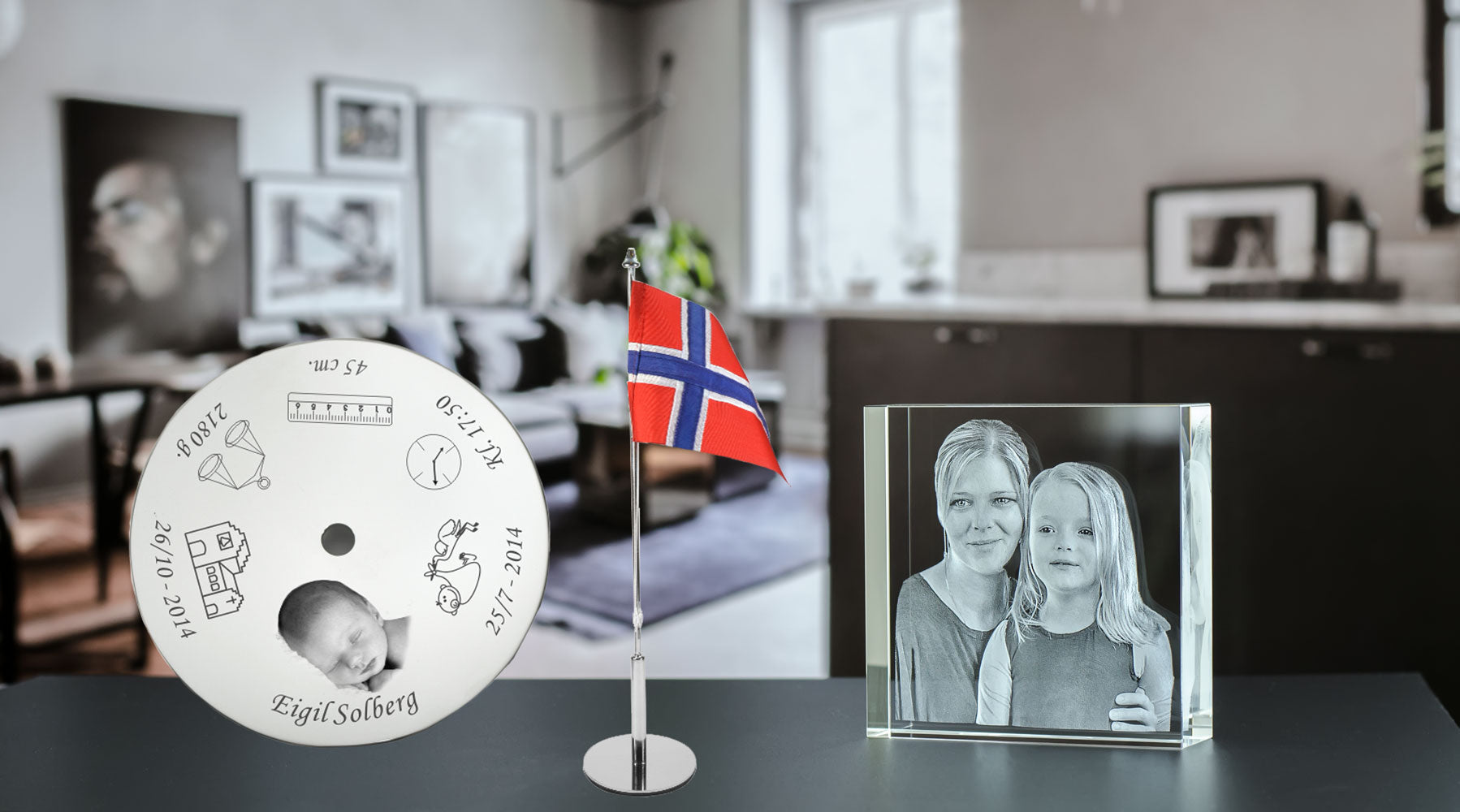 Personlig dåpsgave i krystall