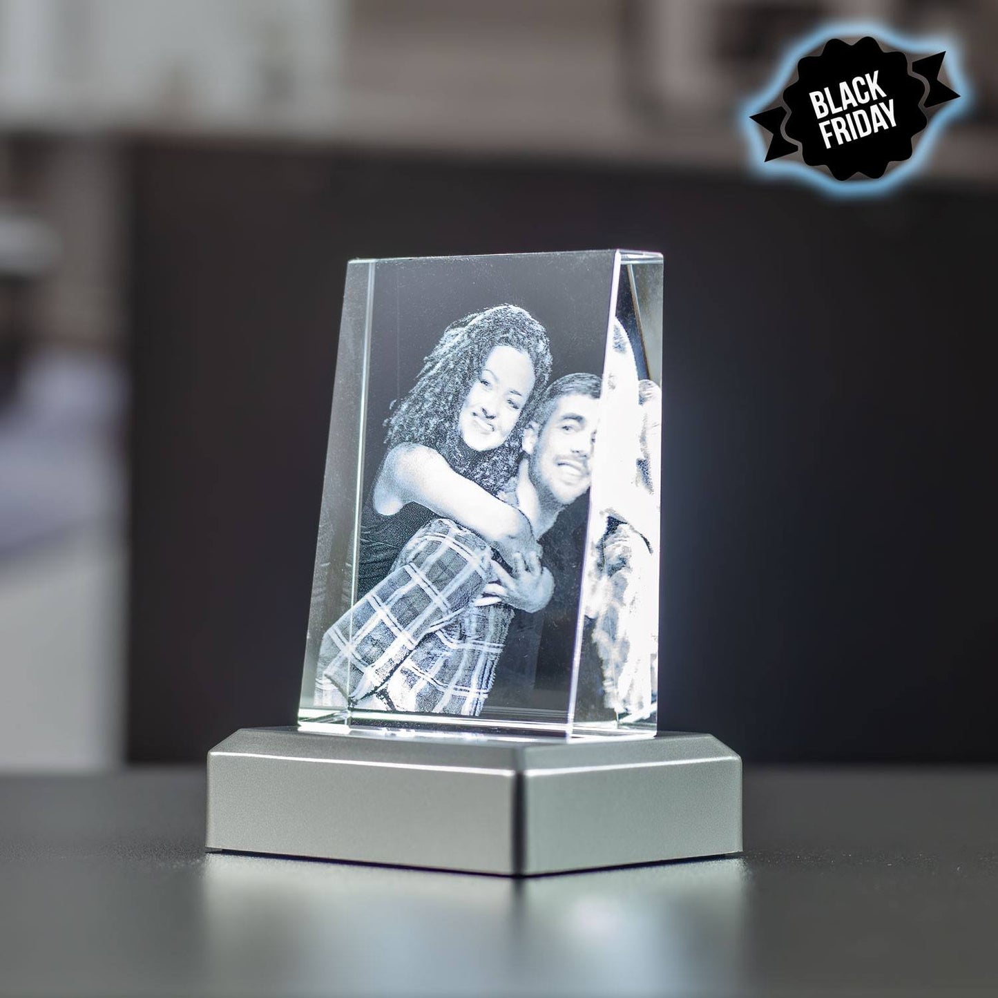 2D Prisma portrett Skrå 6x8xcm Black Friday. Begrenset antall.