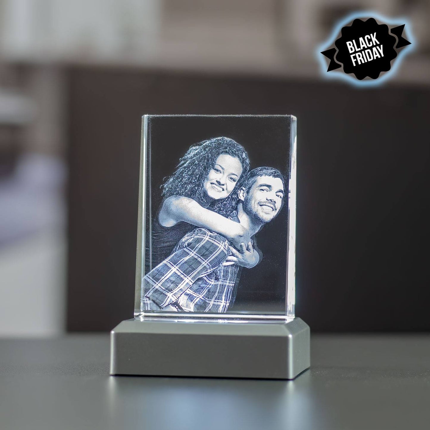 2D Prisma portrett Skrå 6x8xcm Black Friday. Begrenset antall.