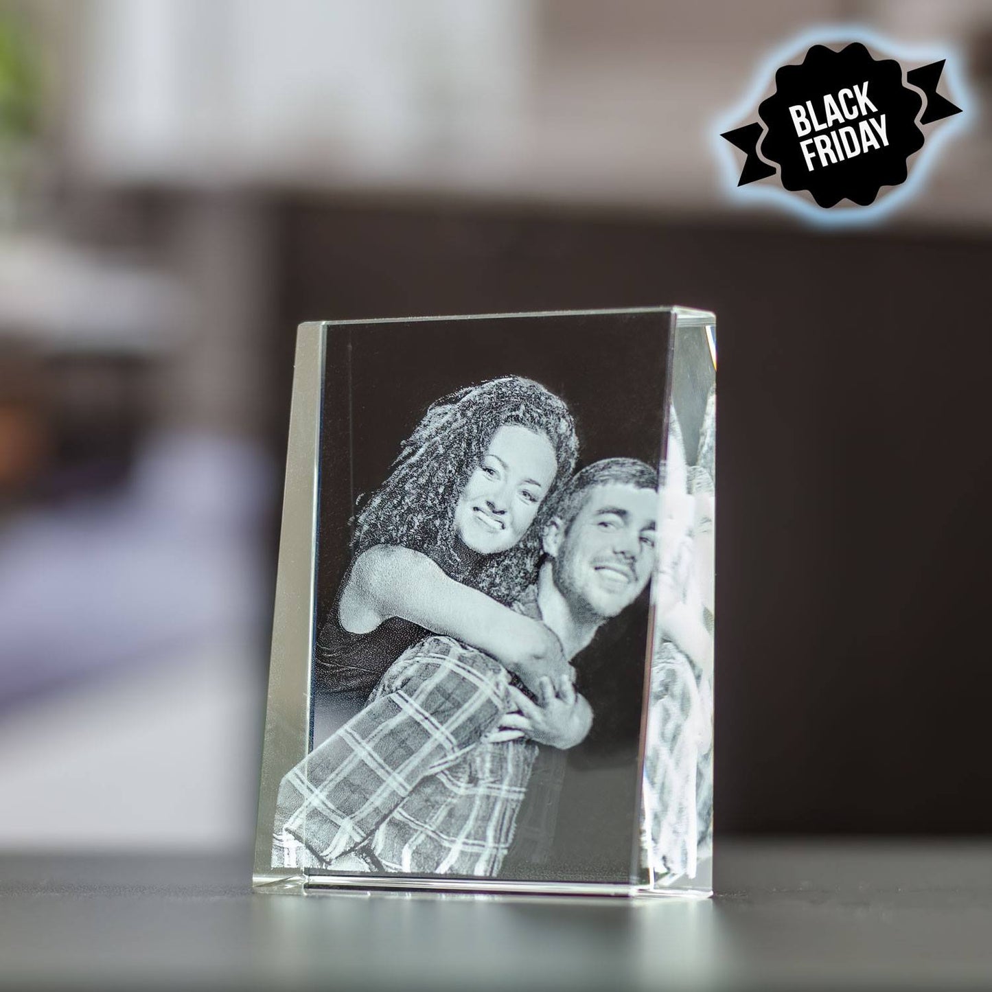 2D Prisma portrett Skrå 6x8xcm Black Friday. Begrenset antall.