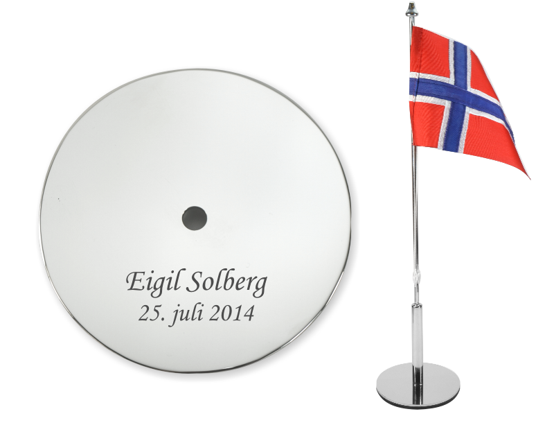 Flasgg til dåp og konfirmasjon, dåpsplate